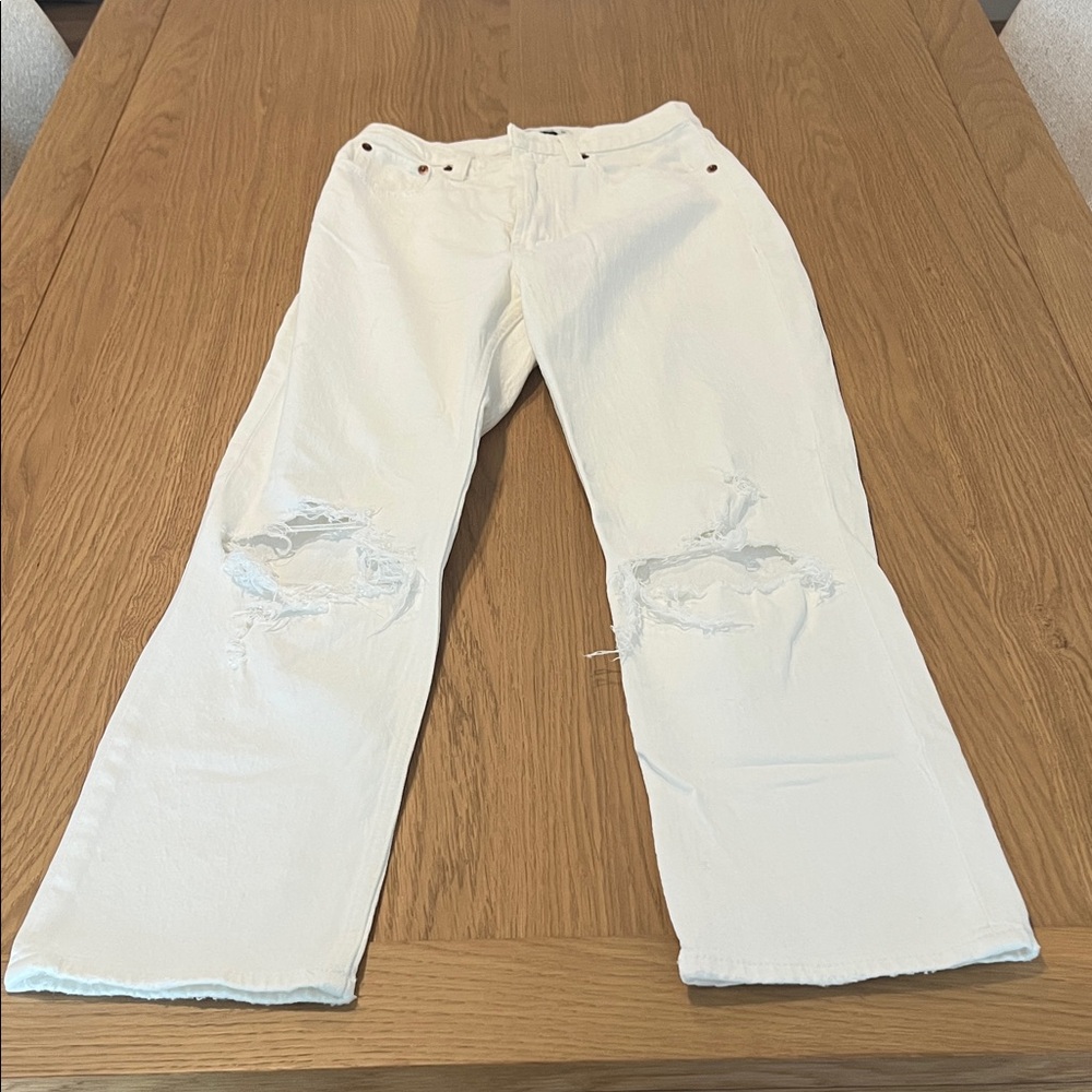Abercrombie & Fitch Ultra High Rise White Jeans